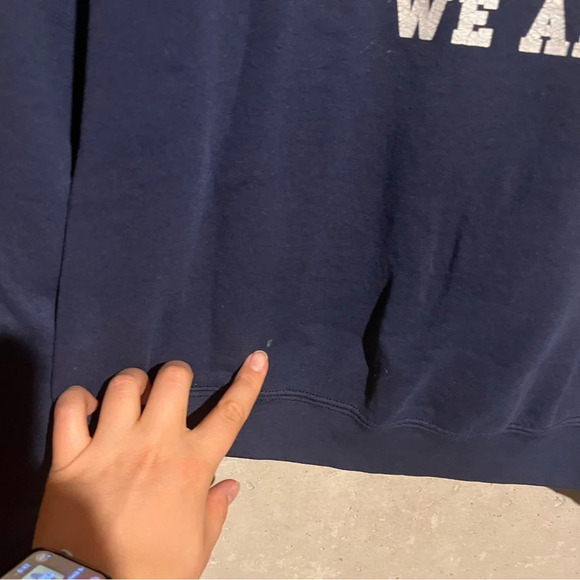 VTG Sweatshirt Blue Notre Dame Fighting Irish Y2K Size XL 2000 We Are Football - Picture 3 of 8